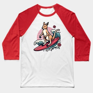 Surfing kangaroo Baseball T-Shirt